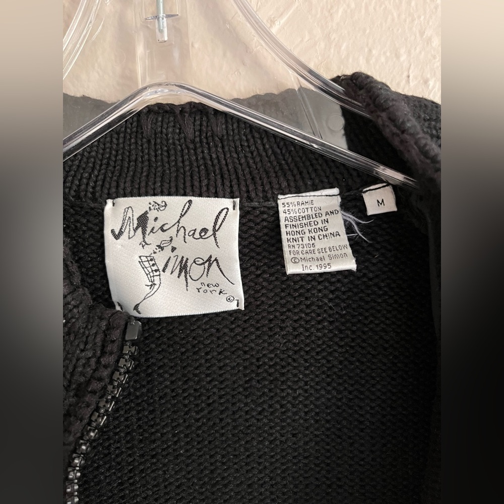 Vintage Michael Simon snowflake zip up sweater - Picture 5 of 8